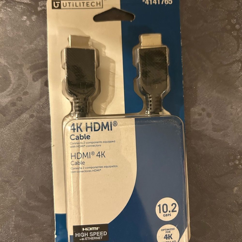 Utilitech  3 ft 4K HDMI Cable - Black